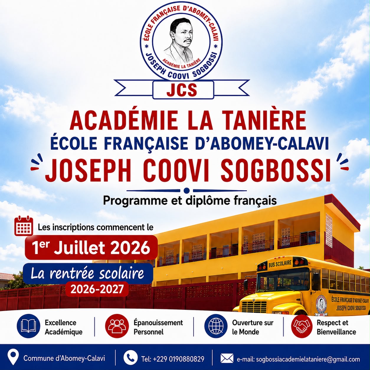 Ouverture des inscriptions 2026-2027