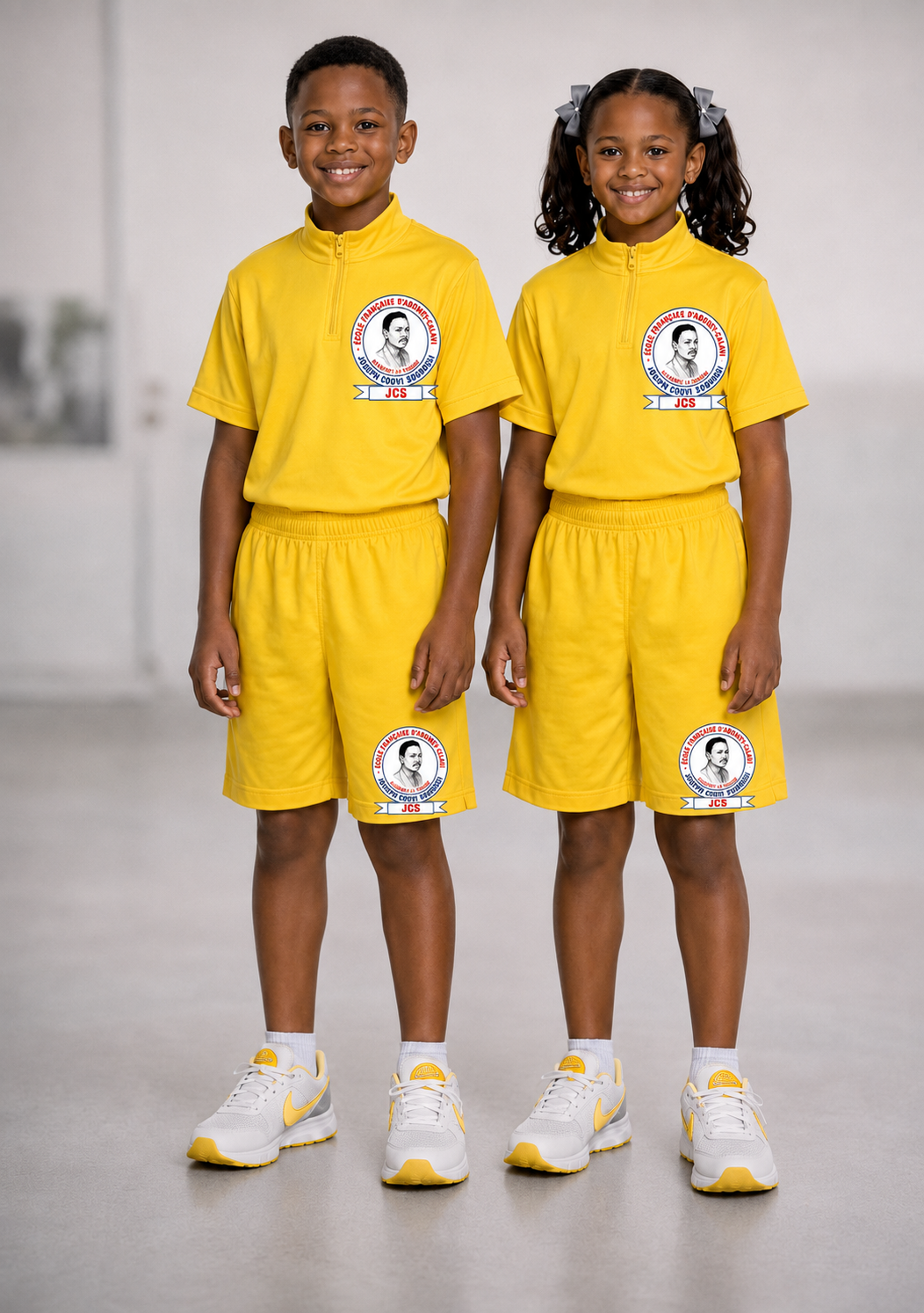 Élèves en tenue de sport de l école